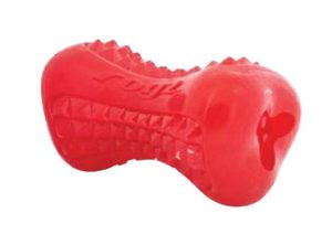 Rogz Yumz Chew Toy - Stuffable rubber bone with textured surface